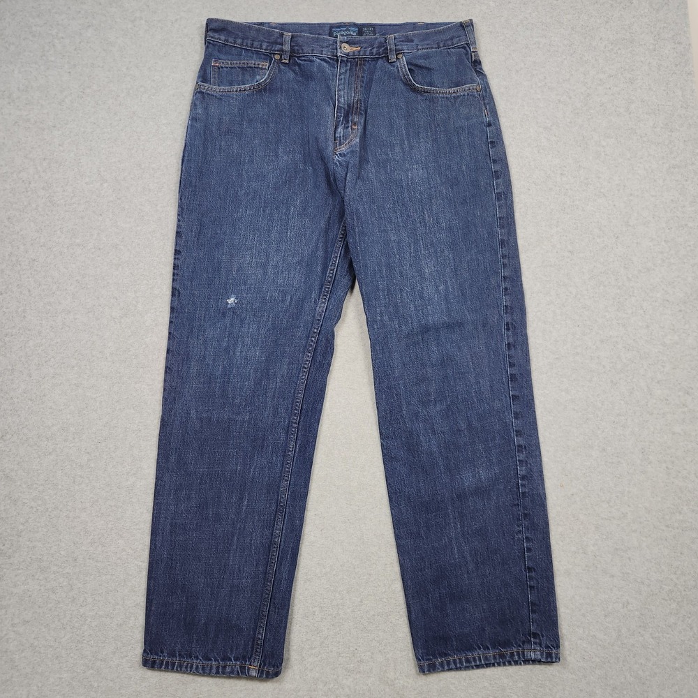 Patagonia Jeans Mens 36x34 (Actual 36x32) Blue Regular Fit Denim Pants Outdoor